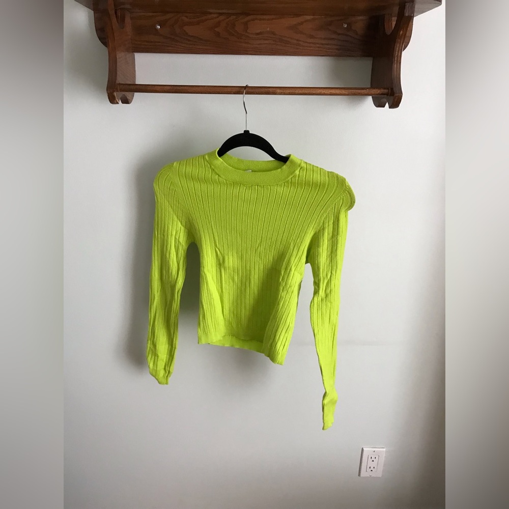 Green Asos Long Sleeve Rib Knit 6